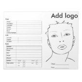 Makeup Face Chart Notitieblok (Voorkant)