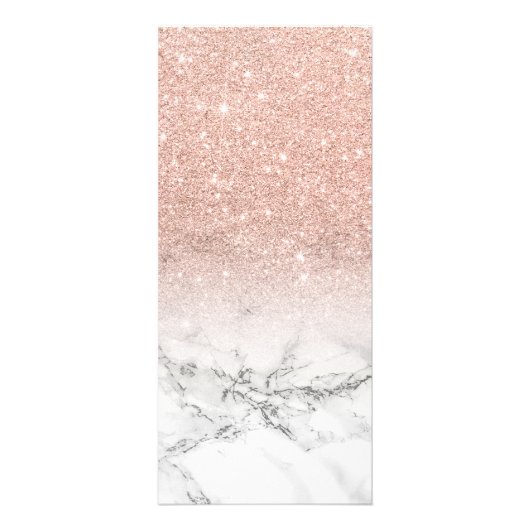 Makeup faux roos roze glitter marmer price list reclamekaart (Achterkant)