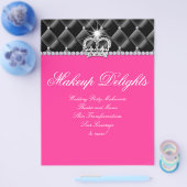 Makeup Flyer Hair Salon Satin Diamonds Black (Enkel)