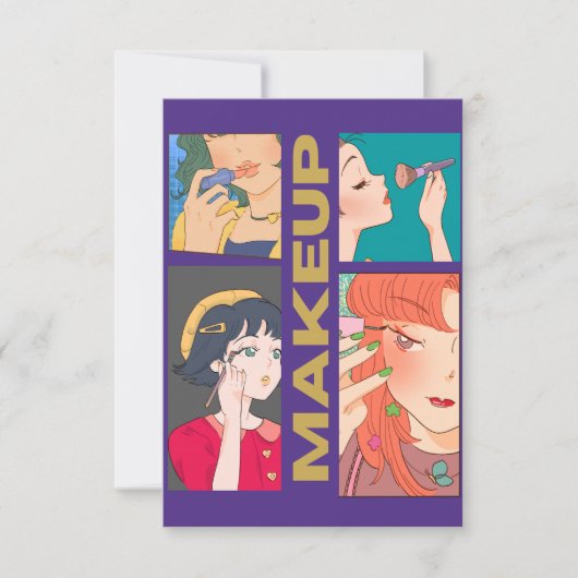MAKEUP GIRLS BEDANKKAART (Voorkant)