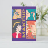 MAKEUP GIRLS BEDANKKAART (Staand voorkant)