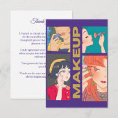 MAKEUP GIRLS BEDANKKAART (Voorkant / Achterkant)