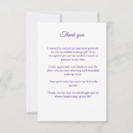 MAKEUP GIRLS BEDANKKAART