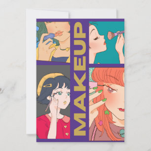 MAKEUP GIRLS FEESTDAGENKAART