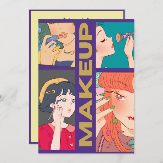 MAKEUP GIRLS KAART (Voorkant / Achterkant)