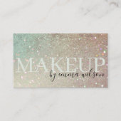 Makeup Glitter Green Pink Aqua Shiny Shimmer Visitekaartje (Voorkant)