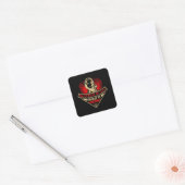 Makeup - Glitter is mijn keuzekeuze Vierkante Sticker (Envelop)