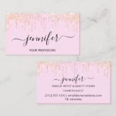 Makeup Glitter Lash Hair Nail Pink Drivers Roos Visitekaartje (Voorkant / Achterkant)