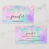 Makeup Glitter Lash Hair Nails Holographic Drivers Visitekaartje (Voorkant / Achterkant)