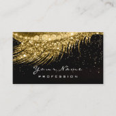 Makeup Gold Black Lashes White Appointes Card Afsprakenkaartje (Voorkant)