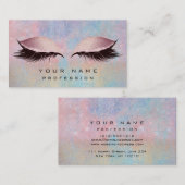 Makeup Gold Blush Pink Blue Eyes Lasht Glitter Visitekaartje (Voorkant / Achterkant)