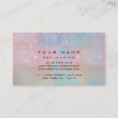 Makeup Gold Blush Pink Blue Eyes Lasht Glitter Visitekaartje (Achterkant)