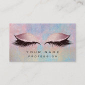 Makeup Gold Blush Pink Blue Eyes Lasht Glitter Visitekaartje (Voorkant)