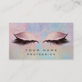 Makeup Gold Blush Pink Blue Eyes Lasht Glitter Visitekaartje