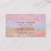 Makeup Gold Blush Pink Blue Eyes Lasht Glitter Visitekaartje (Achterkant)