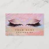 Makeup Gold Blush Pink Blue Eyes Lasht Glitter Visitekaartje (Voorkant)