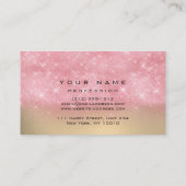 Makeup Gold Blush Pink Glass Eyes Lasht Glitter Visitekaartje (Achterkant)