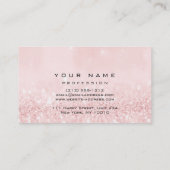Makeup Gold Blush Pink Glitter Eye Lash Extension Visitekaartje (Achterkant)