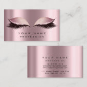 Makeup Gold Roos Roze Glitter Eye Lash Extension Visitekaartje (Voorkant / Achterkant)