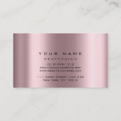 Makeup Gold Roos Roze Glitter Eye Lash Extension Visitekaartje (Achterkant)