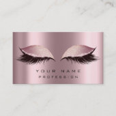 Makeup Gold Roos Roze Glitter Eye Lash Extension Visitekaartje (Voorkant)