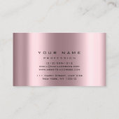 Makeup Gold Roos Roze Glitter Eye Lash Extension Visitekaartje (Achterkant)