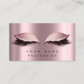 Makeup Gold Roos Roze Glitter Eye Lash Extension Visitekaartje (Voorkant)