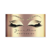 Makeup Gold Sepia Lashes Marble Appointment Card