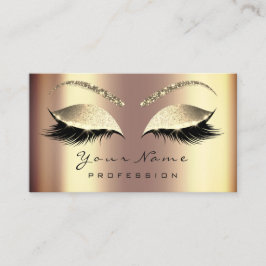 Makeup Gold Sepia Lashes Marble Appointment Card Afsprakenkaartje