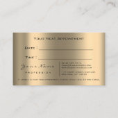 Makeup Gold Sepia Waxing Appointing Card Drivers Afsprakenkaartje (Achterkant)