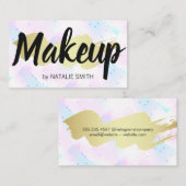 Makeup | Goudborstel | Geometrisch mozaïeksysteem Visitekaartje (Voorkant / Achterkant)