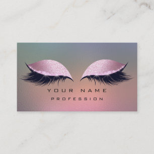 Makeup Gray Ombre Pink Glass Eyes Lasht Glitter Visitekaartje