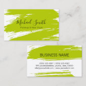 Makeup Haarstijl Moderne Limoen penseelstreek #2 Visitekaartje (Voorkant / Achterkant)