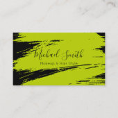 Makeup haarstijl Moderne Limoen penseelstreek Visitekaartje (Voorkant)