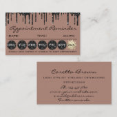Makeup Hair Appointment Herinder zwart Glitter Visitekaartje (Voorkant / Achterkant)