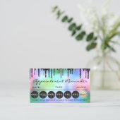 Makeup Hair Appointment Herinder zwart Glitter Visitekaartje (Staand voorkant)
