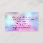 Makeup Hair Appointment Herinnering Holografen Roz Visitekaartje (Achterkant)