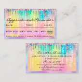 Makeup Hair Appointment Herinneringen Holografie R Visitekaartje (Voorkant / Achterkant)