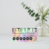 Makeup Hair Appointment Herinneringen zwarte schij Visitekaartje (Staand voorkant)