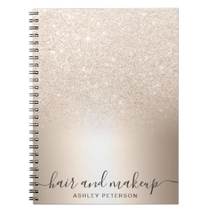Makeup hair chic gold glitter ombre metallic folie notitieboek