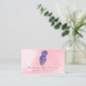 Makeup Hair Dresser Lashes Mermaid Pink Visitekaartje (Staand voorkant)