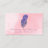 Makeup Hair Dresser Lashes Mermaid Pink Visitekaartje (Voorkant)