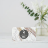 Makeup Hair Kit White Marble Visitekaartje (Staand voorkant)
