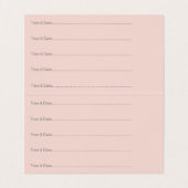 Makeup hair roos gold glitter pastel afspraak visitekaartje (Binnenkant ongevouwen)