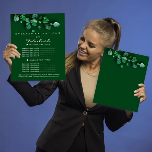 Makeup Hair Salon Woodland Eucalyptus Organic Flyer