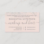 Makeup hair Silglitter pastel blush gift Kortingskaartje (Achterkant)