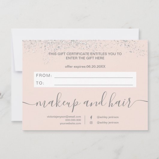 Makeup hair Silglitter pastel gift (Achterkant)