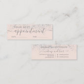 Makeup hair Silver Glitter Blindeuse afspraak Mini Visitekaartje (Voorkant / Achterkant)