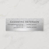 Makeup hair Silver glitter ombre metallic folie Mini Visitekaartje (Achterkant)