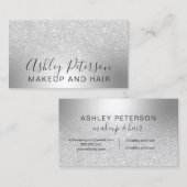 Makeup hair Silver glitter ombre metallic folie Visitekaartje (Voorkant / Achterkant)